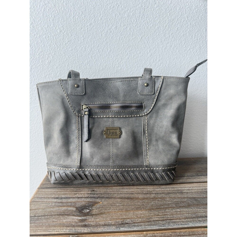 BOC Born Concept Faux Leather Shoulder Purse Handbag in Gray
